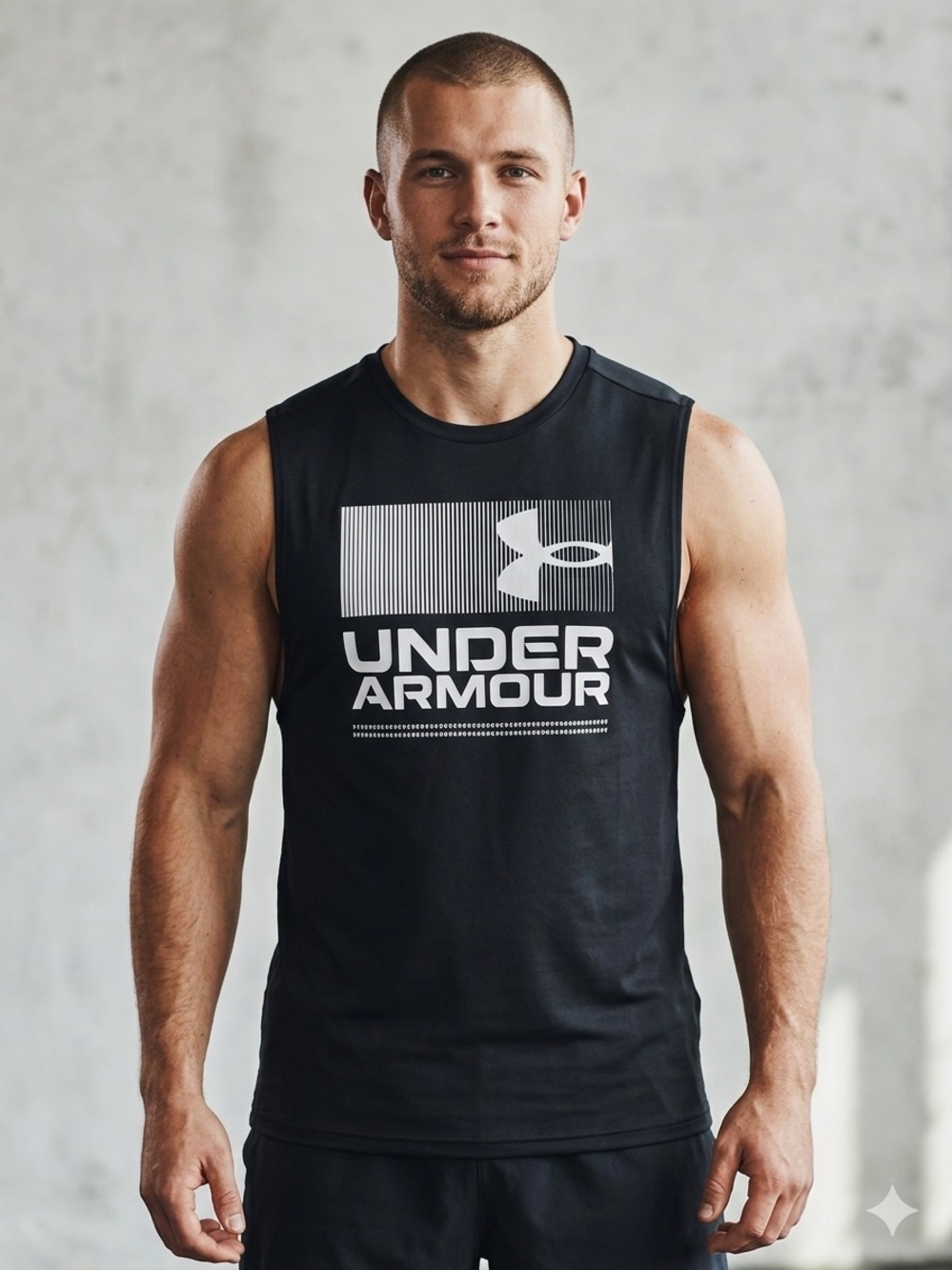 Under Armour Black Sleeveless Logo Tank Top